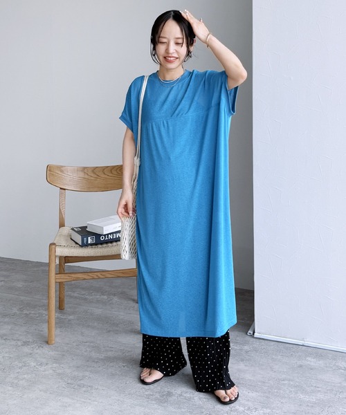 reca(レカ)の「【ZOZOTOWN限定】ヨーク切替フレンチスリーブワンピース(ワンピース・レディース・グレー/チャコールグレー/ブラック/ライム/グリーン/ブルー・FREE)」の14枚目の写真