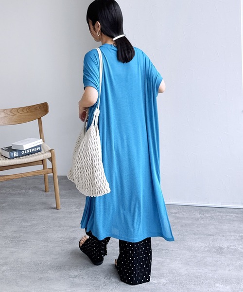 reca(レカ)の「【ZOZOTOWN限定】ヨーク切替フレンチスリーブワンピース(ワンピース・レディース・グレー/チャコールグレー/ブラック/ライム/グリーン/ブルー・FREE)」の16枚目の写真
