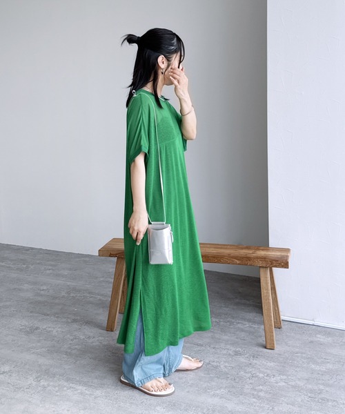 reca(レカ)の「【ZOZOTOWN限定】ヨーク切替フレンチスリーブワンピース(ワンピース・レディース・グレー/チャコールグレー/ブラック/ライム/グリーン/ブルー・FREE)」の13枚目の写真