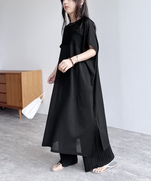 reca（レカ）の「【ZOZOTOWN限定】ヨーク切替フレンチスリーブワンピース（ワンピース・レディース・グレー/チャコールグレー/ブラック/ライム/グリーン/ブルー・FREE）」の19枚目の写真