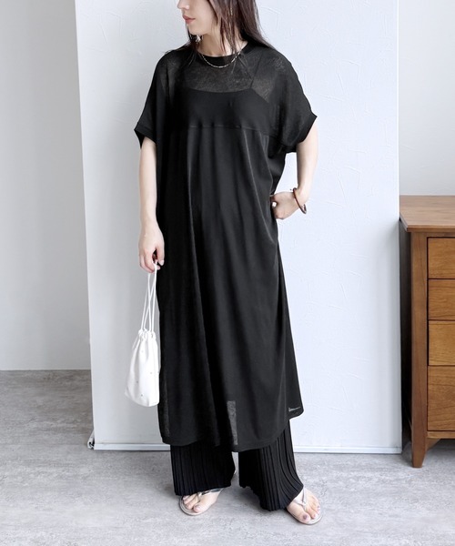 reca（レカ）の「【ZOZOTOWN限定】ヨーク切替フレンチスリーブワンピース（ワンピース・レディース・グレー/チャコールグレー/ブラック/ライム/グリーン/ブルー・FREE）」の20枚目の写真