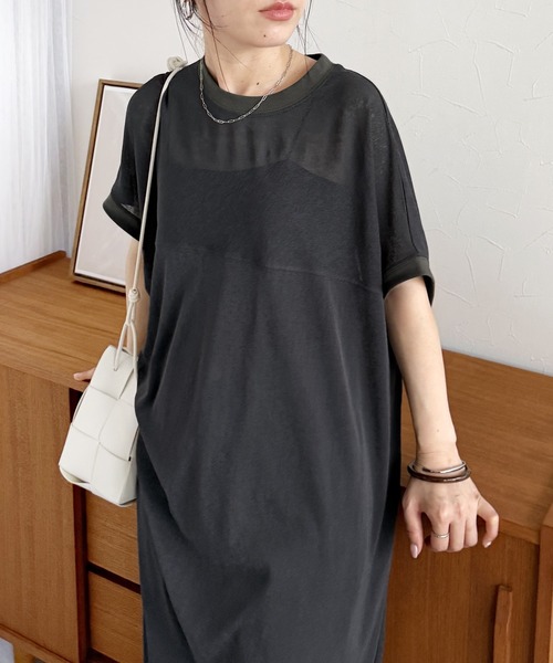reca（レカ）の「【ZOZOTOWN限定】ヨーク切替フレンチスリーブワンピース（ワンピース・レディース・グレー/チャコールグレー/ブラック/ライム/グリーン/ブルー・FREE）」の22枚目の写真