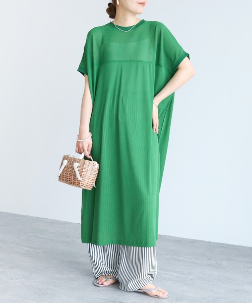 reca(レカ)の「【ZOZOTOWN限定】ヨーク切替フレンチスリーブワンピース(ワンピース・レディース・グレー/チャコールグレー/ブラック/ライム/グリーン/ブルー・FREE)」の18枚目の写真