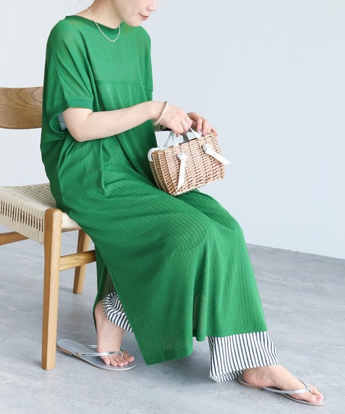 reca(レカ)の「【ZOZOTOWN限定】ヨーク切替フレンチスリーブワンピース(ワンピース・レディース・グレー/チャコールグレー/ブラック/ライム/グリーン/ブルー・FREE)」の19枚目の写真