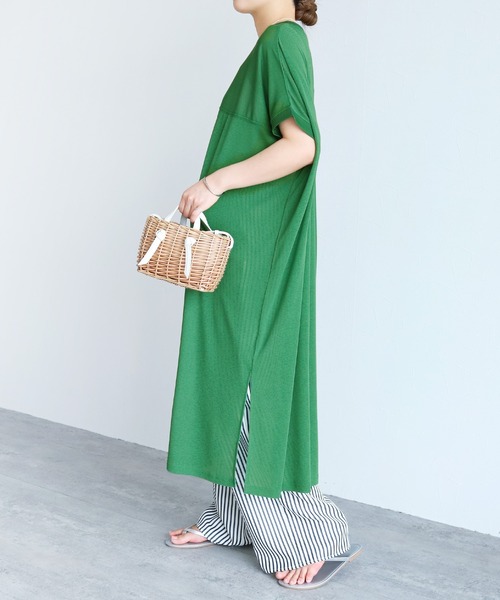 reca(レカ)の「【ZOZOTOWN限定】ヨーク切替フレンチスリーブワンピース(ワンピース・レディース・グレー/チャコールグレー/ブラック/ライム/グリーン/ブルー・FREE)」の22枚目の写真