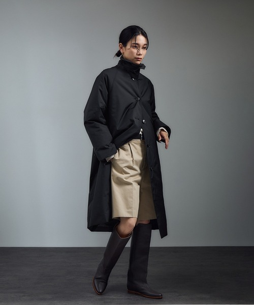 ADAM ET ROPÉ フェザーダウンコート ブラック 黒ダウンなのに差がつく！「アダム エ ロぺ」が「アヴィレックス