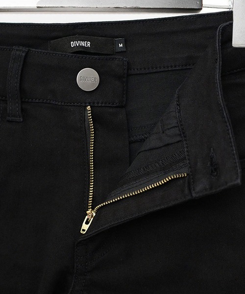 DIVINER（ディヴァイナー）の「Black Skinny スキニー メンズ ボトムス ブラック（その他パンツ・メンズ・ブラック・M/L/XL）」の3枚目の写真