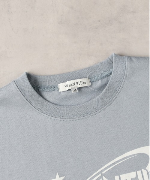 Right-on(ライトオン)の「【VIVIAN BLUE】裾レースカットワンピース(ワンピース・キッズ・サックスブルー/ダークグレー・130/140/150/160)」の6枚目の写真