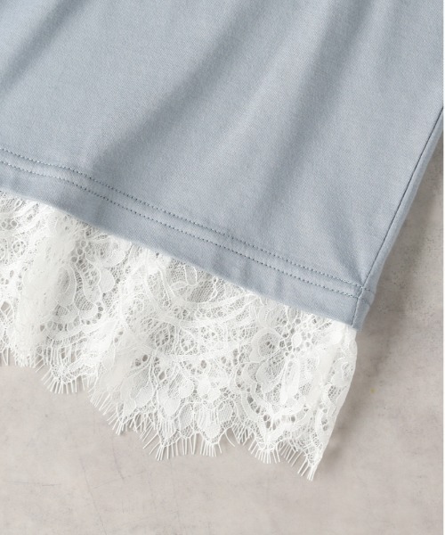 Right-on(ライトオン)の「【VIVIAN BLUE】裾レースカットワンピース(ワンピース・キッズ・サックスブルー/ダークグレー・130/140/150/160)」の8枚目の写真