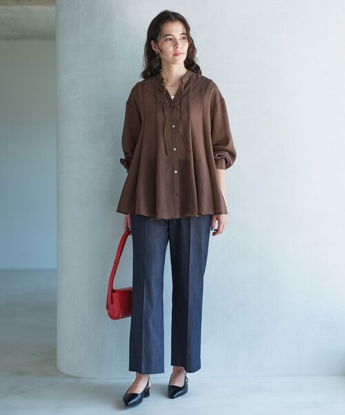 結論シリーズ】ニーハイフレアパンツ デニム［size SHORT/TALLあり