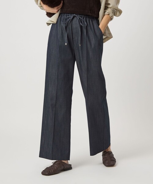 結論シリーズ】ニーハイフレアパンツ デニム［size SHORT/TALLあり