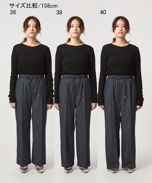 結論シリーズ】ニーハイフレアパンツ デニム［size SHORT/TALLあり