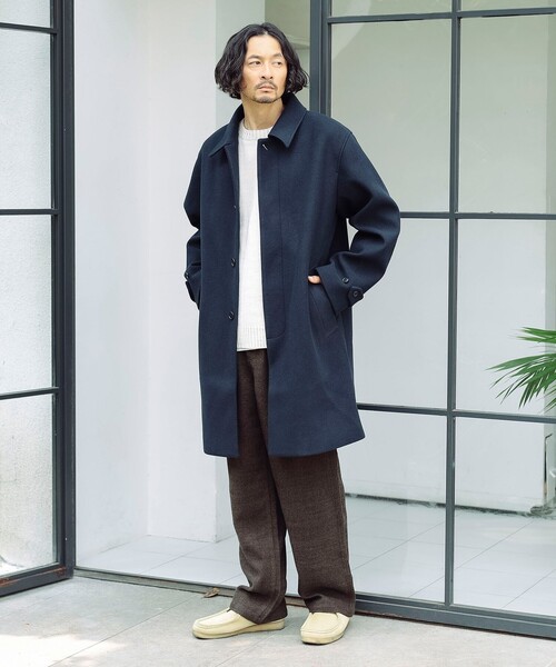B:MING by BEAMS(ビーミングバイビームス)の「ハイブリッド ステンカラー コート(ステンカラーコート・メンズ・ブラウン系その他5/ネイビー・S/M/L/XL)」の3枚目の写真