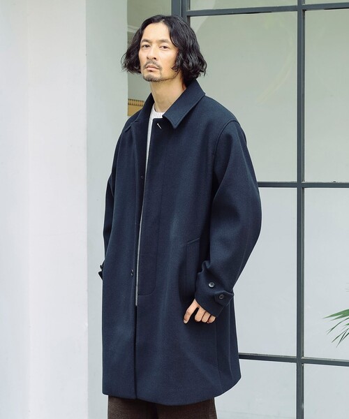 B:MING by BEAMS(ビーミングバイビームス)の「ハイブリッド ステンカラー コート(ステンカラーコート・メンズ・ブラウン系その他5/ネイビー・S/M/L/XL)」の4枚目の写真