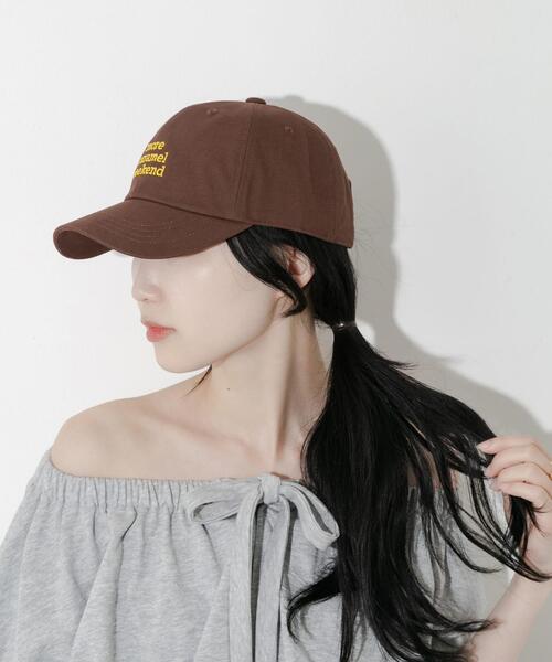 SMELLY(スメリー)の「レタリングロゴキャップ(キャップ・レディース・アイボリー/ブラック/ブラウン/ネイビー・-)」の15枚目の写真