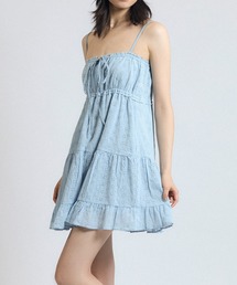 ACLENT | コットンレースティアードミニキャミワンピース(ワンピース)