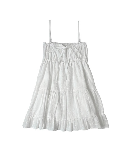 ACLENT（アクレント）の「コットンレースティアードミニキャミワンピース（ワンピース・レディース・ライトブルー/ホワイト/ブラック・SMALL/MEDIUM）」の21枚目の写真