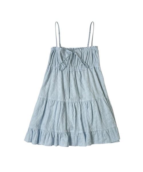 ACLENT（アクレント）の「コットンレースティアードミニキャミワンピース（ワンピース・レディース・ライトブルー/ホワイト/ブラック・SMALL/MEDIUM）」の19枚目の写真