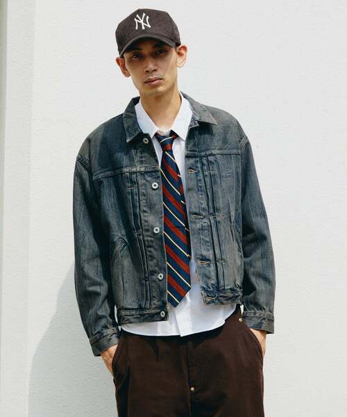 JOURNAL STANDARD（ジャーナルスタンダード）の「デニム トラッカーLOT206T（デニムジャケット・メンズ・ネイビー/クリアブルー/ブラックミックス/コバルトブルー・SMALL/MEDIUM/LARGE）」の10枚目の写真