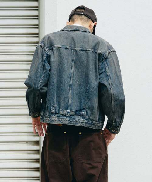 JOURNAL STANDARD（ジャーナルスタンダード）の「デニム トラッカーLOT206T（デニムジャケット・メンズ・ネイビー/クリアブルー/ブラックミックス/コバルトブルー・SMALL/MEDIUM/LARGE）」の13枚目の写真
