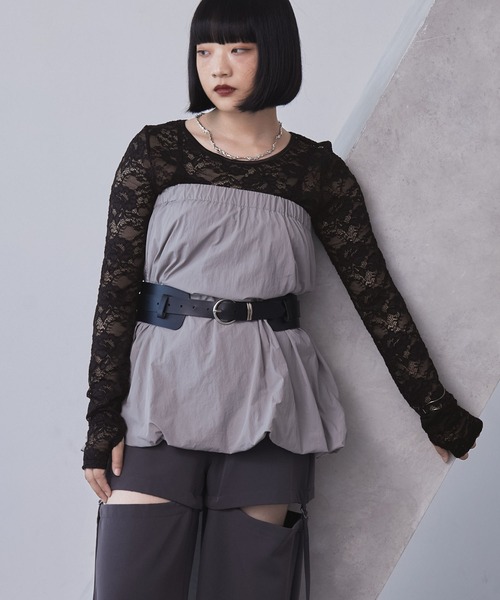 トップス el ストレッチレースコンパクトトップス（Tシャツ/カットソー
