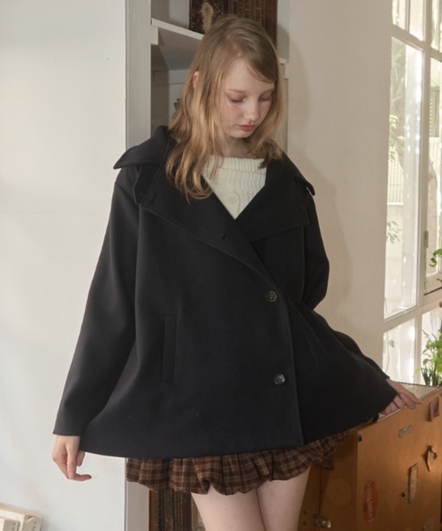 スタンドカラーピーコート/stand collar pea coat（ピーコート