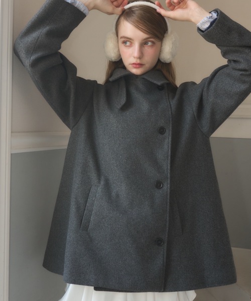 スタンドカラーピーコート/stand collar pea coat（ピーコート