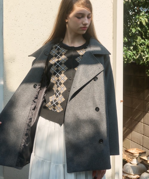 スタンドカラーピーコート/stand collar pea coat（ピーコート