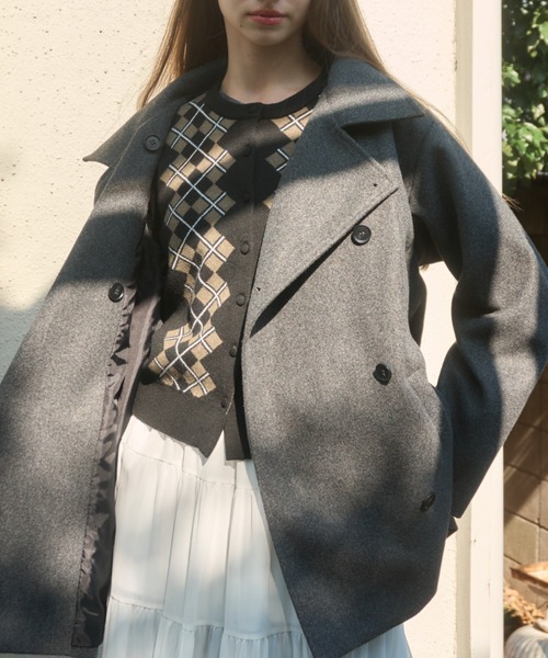 スタンドカラーピーコート/stand collar pea coat（ピーコート