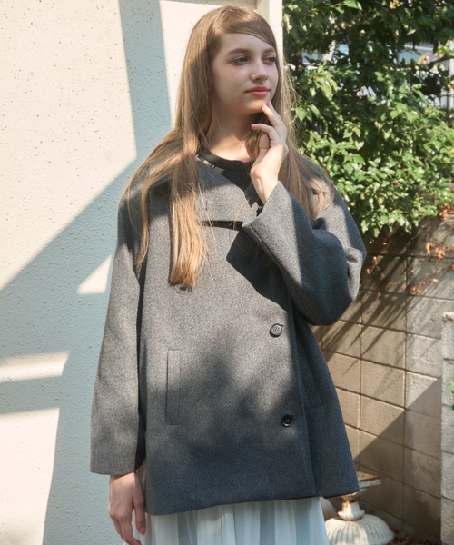 スタンドカラーピーコート/stand collar pea coat（ピーコート