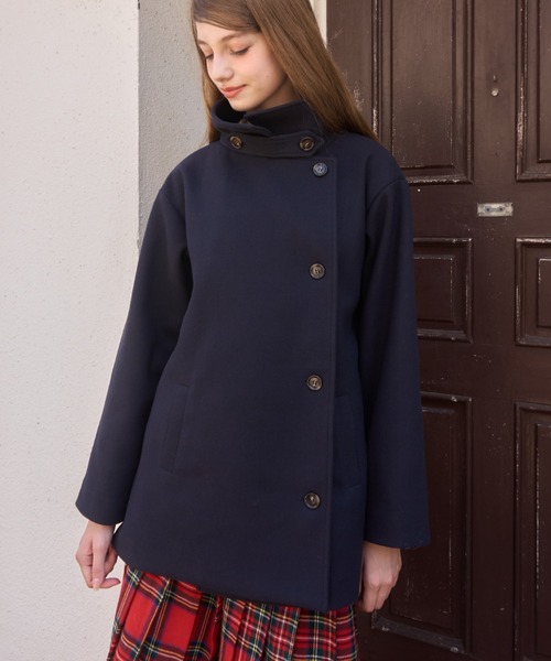 Birthday room(バースデイルーム)の「スタンドカラーピーコート/stand collar pea coat(ピーコート・レディース・グレー/ネイビー・FREE)」の20枚目の写真