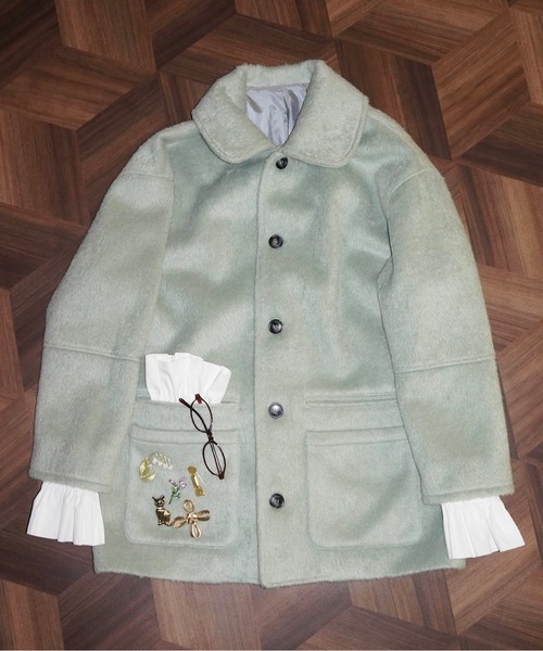 removable-cuffs 2way shaggy jacket / フリルシャギージャケット