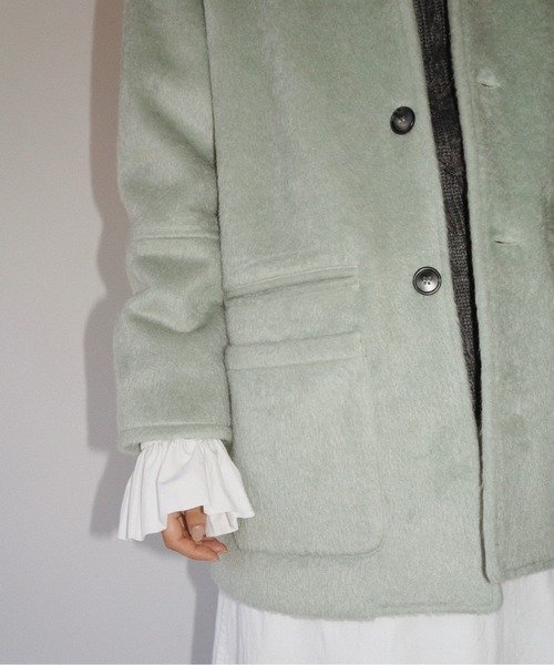 removable-cuffs 2way shaggy jacket / フリルシャギージャケット