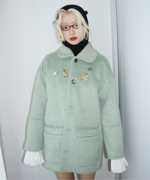 2way shaggy jacket / フリルシャギージャケット removable-cuffs 2way shaggy jacket / フリルシャギージャケット