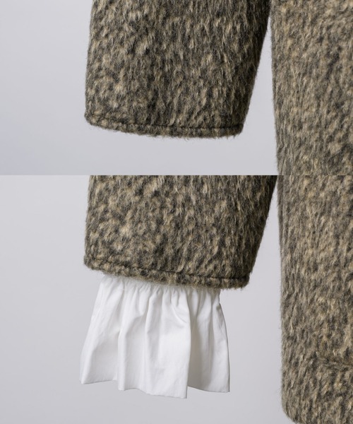 removable-cuffs 2way shaggy jacket / フリルシャギージャケット