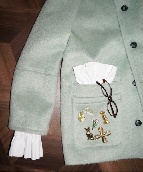 musubore（ムスボレ）の「removable-cuffs 2way shaggy jacket