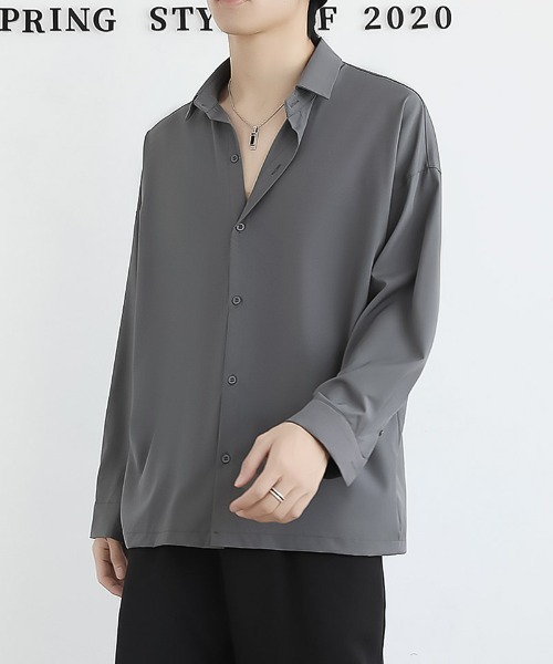 SBG(エスビー)の「SBG ベーシックロングスリーブシャツ(シャツ/ブラウス・メンズ・ブラック/グレー/ホワイト・X-LARGE/LARGE/MEDIUM)」の3枚目の写真