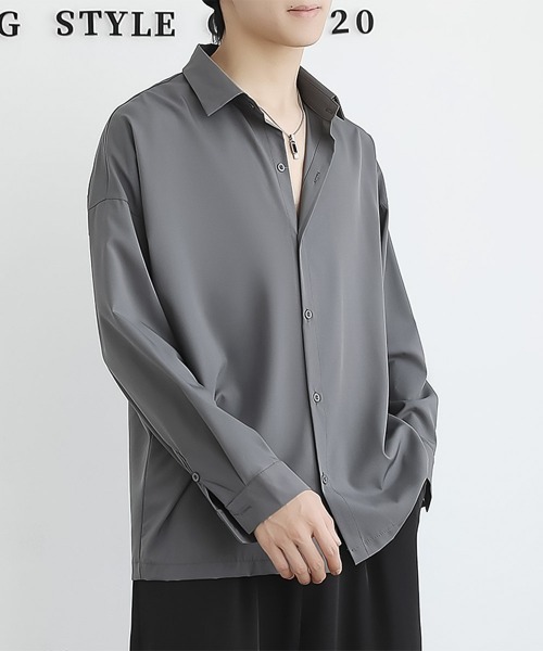 SBG(エスビー)の「SBG ベーシックロングスリーブシャツ(シャツ/ブラウス・メンズ・ブラック/グレー/ホワイト・X-LARGE/LARGE/MEDIUM)」の7枚目の写真