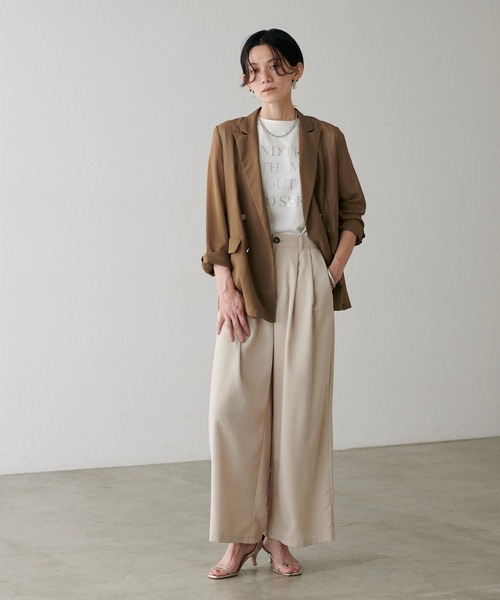 LARUTA（ラルータ）の「【LARUTA】メタル釦メッシュジャケット（テーラードジャケット・レディース・モカ/ネイビー/ブラック・FREE）」の14枚目の写真