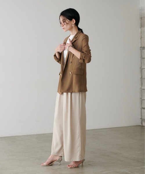 LARUTA（ラルータ）の「【LARUTA】メタル釦メッシュジャケット（テーラードジャケット・レディース・モカ/ネイビー/ブラック・FREE）」の13枚目の写真