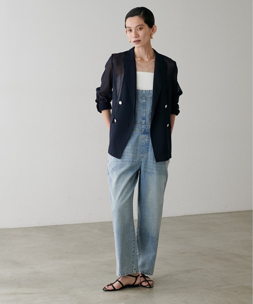 LARUTA（ラルータ）の「【LARUTA】メタル釦メッシュジャケット（テーラードジャケット・レディース・モカ/ネイビー/ブラック・FREE）」の20枚目の写真