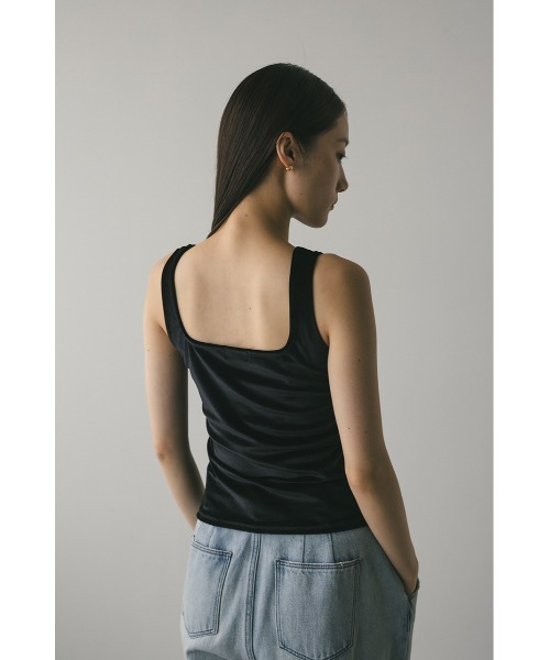 stylemixer スタイルミキサー　チュールシャーリングトップ　タンクトップ STYLEMIXER | チュールシャーリングトップ (タンクトップ ) |SHEL'TTER