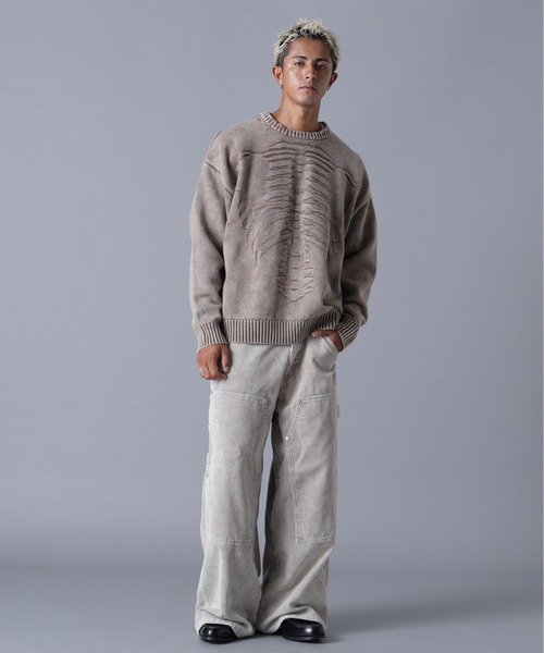 DANKE SCHON(ダンケシェーン)の「DankeSchon/ダンケシェーン/BORN KNIT(ニット/セーター・メンズ・ブラック/ベージュ・M/L)」の5枚目の写真