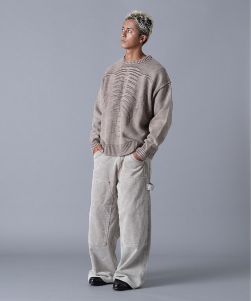 DANKE SCHON(ダンケシェーン)の「DankeSchon/ダンケシェーン/BORN KNIT(ニット/セーター・メンズ・ブラック/ベージュ・M/L)」の6枚目の写真