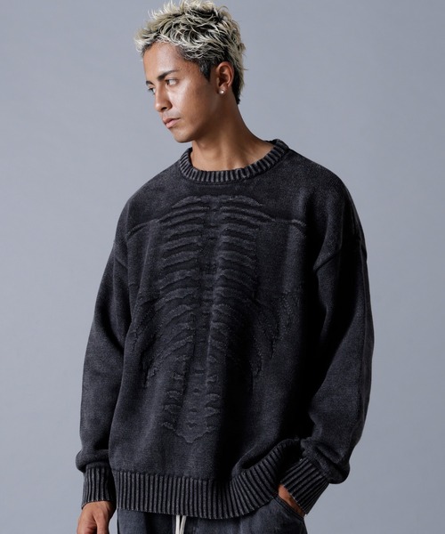 DANKE SCHON(ダンケシェーン)の「DankeSchon/ダンケシェーン/BORN KNIT(ニット/セーター・メンズ・ブラック/ベージュ・M/L)」の11枚目の写真