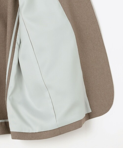 NOLLEY’S Sophi（ノーリーズソフィ）の「【WEB STAFF守屋☆別注】《セットアップ対応》ウォッシャブルソフトシャンブレーノーカラージャケット（ノーカラージャケット・レディース・カーキ/チャコールグレー・38/36/34）」の14枚目の写真