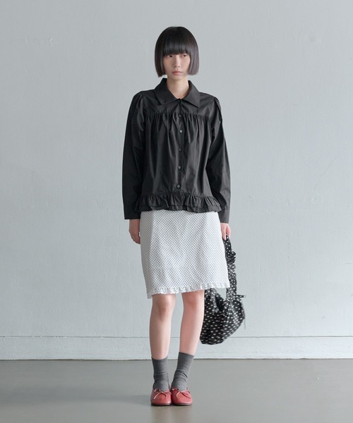 UNE MANSION(ユヌマンション)の「【ドットのサイズ選べるバレエコアスカート】ラブリードットパターンサイドジップアップミディAラインレーススカート(スカート・レディース・ホワイト系その他2/ブラック系その他/ブラック系その他2/ホワイト系その他・LARGE/MEDIUM/SMALL)」の7枚目の写真
