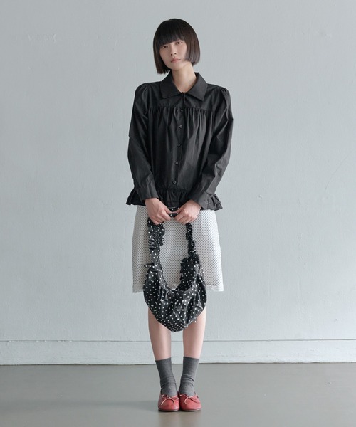 UNE MANSION(ユヌマンション)の「【ドットのサイズ選べるバレエコアスカート】ラブリードットパターンサイドジップアップミディAラインレーススカート(スカート・レディース・ホワイト系その他2/ブラック系その他/ブラック系その他2/ホワイト系その他・LARGE/MEDIUM/SMALL)」の8枚目の写真