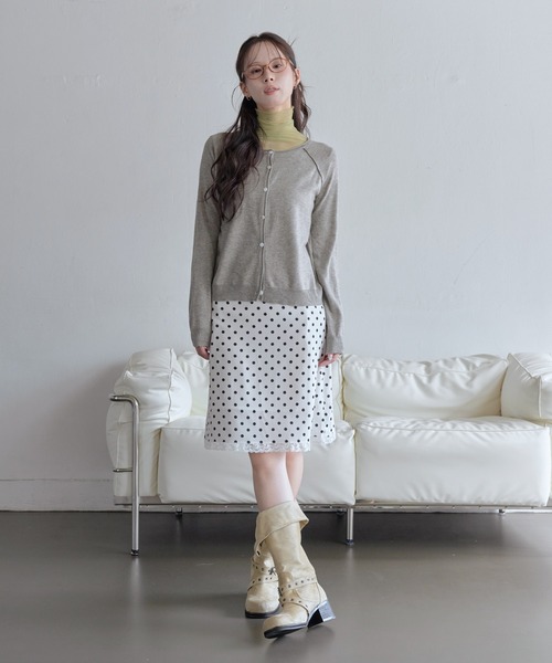 UNE MANSION(ユヌマンション)の「【ドットのサイズ選べるバレエコアスカート】ラブリードットパターンサイドジップアップミディAラインレーススカート(スカート・レディース・ホワイト系その他2/ブラック系その他/ブラック系その他2/ホワイト系その他・LARGE/MEDIUM/SMALL)」の13枚目の写真
