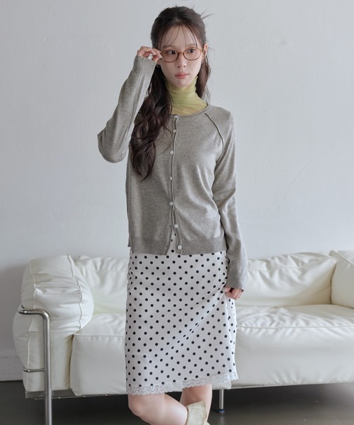 UNE MANSION(ユヌマンション)の「【ドットのサイズ選べるバレエコアスカート】ラブリードットパターンサイドジップアップミディAラインレーススカート(スカート・レディース・ホワイト系その他2/ブラック系その他/ブラック系その他2/ホワイト系その他・LARGE/MEDIUM/SMALL)」の14枚目の写真